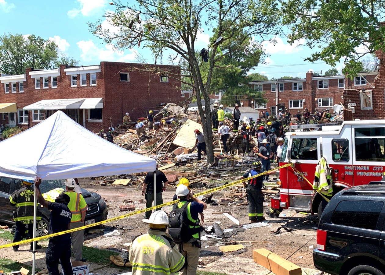 Catastrophic Gas Explosion Levels Homes in Baltimore