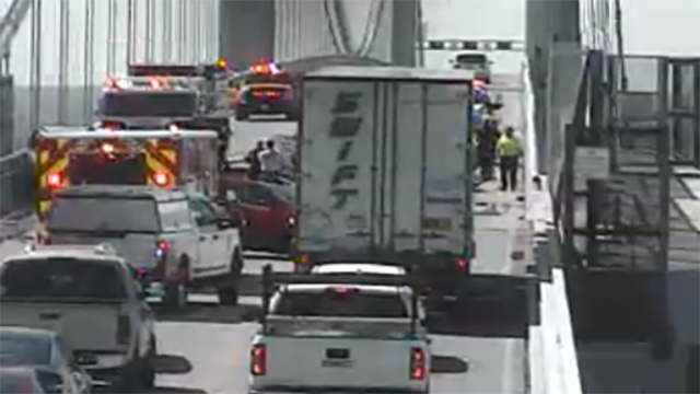 Crash blocked all westbound lanes on Bay Bridge